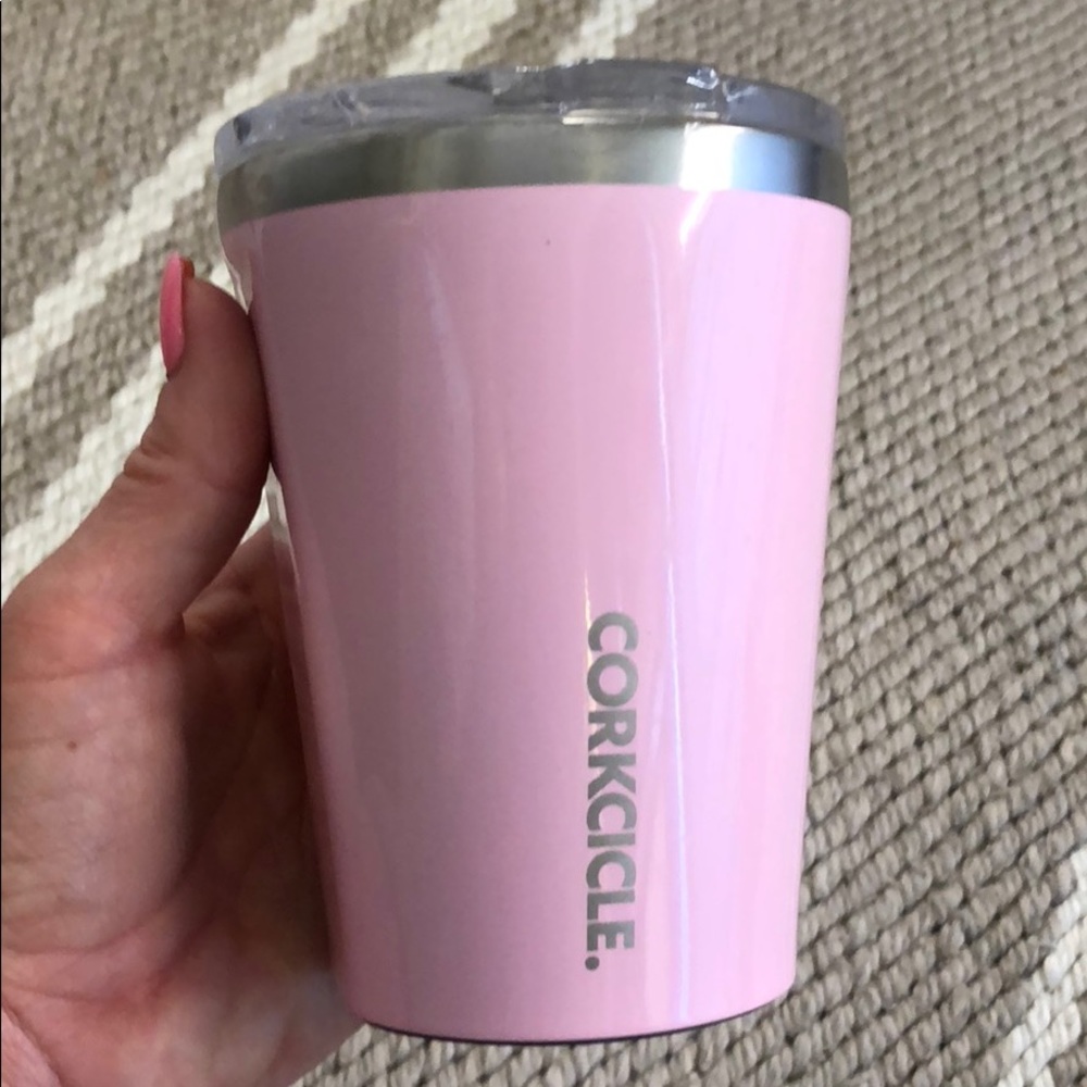 Cork circle Tumbler 12oz in pink
